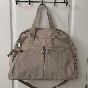Kipling Tan JUMBO Travel / Gym / Work Bag